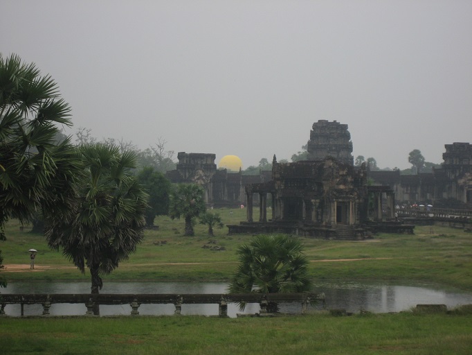 Luchtballon bij Angkor Wat