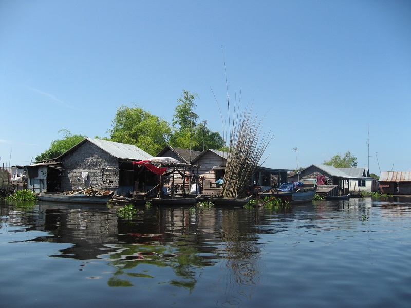 Tonle Sap meer drijvend dorp