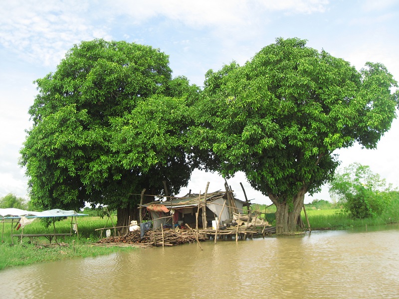 Tonle Sap meer drijvend huis