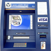 Creditcard, pinautomaat in Cambodja